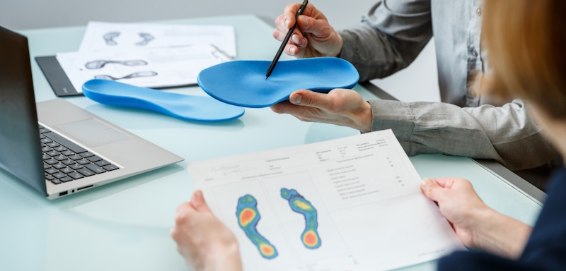 patient during orthotic consultation
